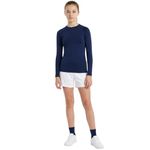 Athletic Sportswear Girls Long Sleeve Thermal Base Layer – Kids Compression Sports Top for School PE, Football, Running, MMA & Winter Outdoor Activities (UK, Age, 11 Years, 12 Years, Regular, Navy)