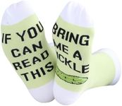 ZJXHPO Pickle Lover Gift Pickle Crew Sock If You Can Read This Bring Me A pickle Novelty Sock Canning Pickles Lover Gift (C-Pickle Sock)