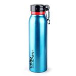 Cello Beatle Stainless Steel Vacuum Insulated Bottle, Metallic Blue, 550ml |Hot & Cold Water Bottle with Screw top Lid | Double Walled Water Bottle for Sports, Gym, Outdoor, Travel