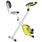 HOMCOM Exercise Bike Fitness Bicycle Indoor trainer Foldable 8-level Magnetic Resistance Adjustable w/LCD Monitor Pulse Sensor