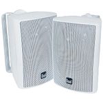 Dual Audio LU47PW 4 3-Way Indoor/Outdoor Speakers (White)