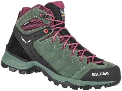 Salewa Damen WS Alp Mate Mid WP Trekking- & Wanderstiefel, Duck Green/Rhododendon, 38 EU