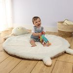 RUGUIES- Baby Play mat- Crawling Floor Blanket- Soft Round Rug for Toddlers- Gym and Sleeping Mats- Activity Outdoor Rugs for kids- foldable Floor Carpet- Baby Gift- Baby Shower Present- XL Size.