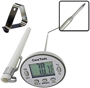 Cave Tools Instant Read Digital Meat Thermometer for Cooking on The BBQ Grill and Kitchen with LCD Screen and 4 to 6 Second Response Long Food Temperature Probe