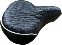 Made in Taiwan, Fito GSW Beach Cruiser Comfort Retro City Bicycle Saddle Seat, Black White Trim