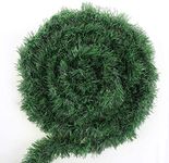 DIYASY 50Feet Christmas Garland Decorations,Non-Lit Soft Green Holiday Decor for Home Garden Artificial Greenery or Wedding Party Stairs fireplaces Decoration…