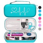 BOVKE Stethoscope Sturdy Case for 3M Classic III, Lightweight II S.E, Cardiology IV, MDF Acoustica Deluxe Stethoscopes - Extra Room fits Nurse Accessories Penlight EMT Medical Scissors, Emerald