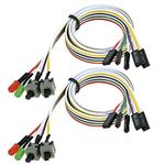 DAHSHA 2 pack 27inch Computer Case ATX Power On Off Switch Cable With 2 Led Light Red Green 27 Inch Atx Case Front Bezel Wire