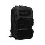 PICSIL Maverick 40L Tactical Backpack, Waterproof Military Backpack with Thermal Pocket, USB Charging Port, Laptop Compartment, Security Locking Device (Black)