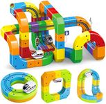 Electric Train Set for Kids Ages 3-8 - Modular 3D Flexible Race Track Building Toy with Gravity-Defying 360° Movement, STEM Learning Fun Gift(154 pcs Deluxe Set)