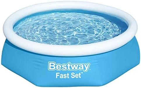 Bestway Fast Set Above-Ground Pool Without Pump, Diameter 244 x 61 cm, Blue, Round