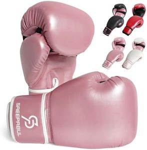 SAEEPABUL Essential Boxing Gloves for Men and Women Suitable for Boxing Kickboxing Mixed Martial Arts Maui Thai MMA Heavy Bag Fighting Training Pink, 10oz