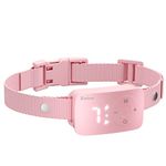 Zlolen Bark Collar for Dogs - Rechargeable Dog Bark Collar with Beep Vibration and Shock No Bark Collars with 3 Modes 7 Adjustable Sensitivity and Intensity, Bark Collar for Medium Large Dogs Pink