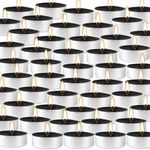 4 Hour Scented Tealight Candles 100 Pack, Cherry Blossom Votive Candles Set for Home Scented, Fragrance Candle for Restaurant Dinner Weddings Baby Showers（Black）