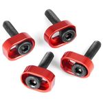 QUPA AM Store 7075 Aluminum RC Wahers with Screws for 1/5 Scale X-MAXX 6S 8S XRT 8S 77086-4 RC Truck Car (Red)