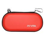 ELIATER Vita Carring Case Portable Travel Pouch Cover Zipper Bag Compatible for Sony PSVita 1000 2000 Game Console (Red)