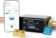 Frizzlife LP365-P Smart Water Monitor and Automatic Shutoff - 0.04L/min Ultrasonic Micro Leak Detection, Wi-Fi / APP Control, Flow/Temp/ Pressure Monitoring, 24/7 Water Usage Reports, Fits 3/4" and 1"