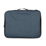 HEALER SPOT Document Organizer Bag – Multilayer Travel File Organizer with Lock, Waterproof Material, Secure Storage for Certificates & Documents, Portable and Versatile (Blue)