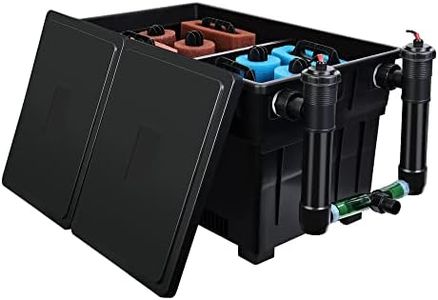 Aquadock Koi Pressure Filter, Pool Flow Fish Pond Filter with 10 Filter Sponge, Fit up to 8000 Gallons(Pond Filter)