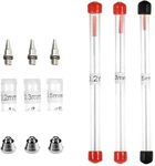 SI FANG 9Pcs Accurate Airbrush Nozzles Caps & Airbrush Needles Set 0.2mm 0.3mm 0.5mm, Universal Replacement Sprayer Parts & Accessories for Spray Paint