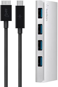Belkin F4U088vf Hub a 4 Porte USB-A 3.0 USB-C Con Cavo USB-C