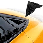 AOSK for Mustang Mach E Quarter Side Window Scoop Louvers Cover Window Visor Cover ABS (Glossy Black)