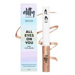 Elitty Nebula | Copper (Dark Rose Gold) Coloured Glitter Intense Waterproof Liquid Eyeliner | Lasts Upto 12 Hours | Smudge Proof, Witch Hazel Infused, Quick Drying - 4ml