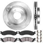 Callahan Front Brake Kit for 2006-2010 Ford Explorer Sport Trac Mercury Mountaineer Replacement Brakes Rotors 2007 2008 2009 Ceramic Brake Pads