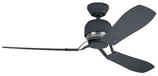 HUNTER FAN Ceiling Fan Industrie II 132 cm Indoor, and Wall Control, Graphite, 3 Reversible Blades Graphite and Chestnut Ideal for Summer or Winter, Model 24545