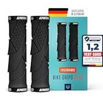 Alphatrail MTB Bike Grips incl. Endplugs I for all handlebars with Ø 30mm I high damping with non-slip rubber I performance bike grips for trails I for MTB, Trekking, E-Bike & City Bike