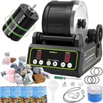 C1 Pro Brushless Rock Tumbler Kit - Professional Large 2.5LB Capacity, Up to 3X More Durable, Ultra Long Working Life Rotary Polisher with Full Accessories & Memory Function, Ideal for Adults Kids