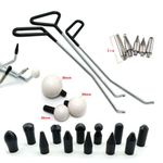 Houshan Paintless Dent Repair Tools 6 Pieces of Dent Removal Rods with Awl Head Paintless Dent Removal Kit Car Auto Body Dent Removal of Hail Dents and Door Ding (3pcs Rod 20 pcs Pen)