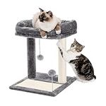 PETEPELA Cat Scratching Post Modern Cat Scratcher,Scratching Board for Small Medium Size Cats Cat Tree with Plush Perch