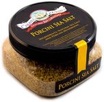 Gourmet Porcini Sea Salt - All-Natural Sea Salt Blended with Premium Dried Porcini Mushrooms - No Gluten, No MSG, Non-GMO - Cooking and Finishing Salt - 4 oz. Stackable Jar