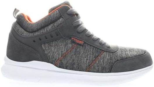 Propet Mens Viator Hi Walking Walking Sneakers Shoes - Black, Grey/Orange, 10 X-Wide