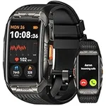 KOSPET Tank X2 Smart Watch, Fitness Tracker with 24/7 Heart Rate, Blood Oxygen Monitor, Sleep Tracker, Blutooth Call, Stainless Steel Unibody, 1.64”AMOLED Always-on Display, AI Voice Assistant