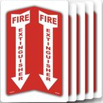 Ashoaza Fire Extinguisher Signs for Business, Strong Self Adhesive, Safety Sticker Signs Vinyl, 3D Fire Extinguisher Sign for Home, Office or Boat, All Weather UV Resistant (5Packs)