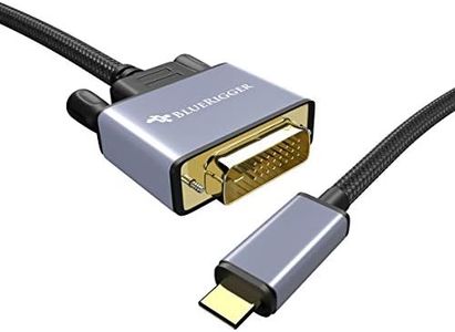 BlueRigger USB C to DVI Cable (15FT, 4K 30Hz, USB 3.1, Type C) - USB-C to DVI-D Cable Compatible with Samsung Galaxy, Surface Book, MacBook Pro, Dell, Pixelbook and More