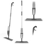 Kleeneze KL028152EU7 360° Swivel Spray Mop – Flat Mop with Built-in Spray Function and Washable Refill Head, Use Wet or Dry, Floor Mop with 400ml Water Tank, Ideal for Hard-to-Reach Areas & Corners