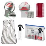 Tawkal Complete 7-Piece Lice Removal Kit Stainless Steel 3 Lice Comb Set with Protective Wrap, Spray Bottle & Removes Lice, Nits & Dandruff for All Hair Types With Instruction Card | Peigne à Poux