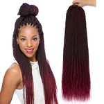 8Packs 22Inch 35Stands/Pack Senegalese Twist Crochet Braids 4 Colors Avaliable For Women High Temperature Fiber Synthetic Braiding Hair Extensions (22 Inch, 1B/Bug)