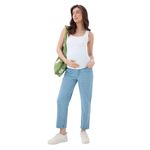 Maternity Denim Jeans for Women | Over The Bump Stretchable Belly Panel | Comfortable Pregnancy Wear | Regular Fit Casual Jeans (XX-Large : Light Blue)