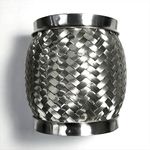 3" Exhaust Flex Coupling Joint Bellow with Interlock Liner - SS304 - Stainless Steel - 3" x 4" Length