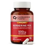 Carbamide Forte Berberis Berberine 95% with Milk Thistle & Cinnamon | Berberine Capsules 500 mg | 60 Veg Capsule