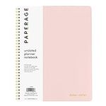 PAPERAGE Undated Planner, Spiral Bound Soft Cover Notebook, Blush, 8.5 x 11; Includes 104 Lined Pages; Undated Daily Planner