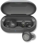 JLab Hear OTC Hearing Aid & Earbuds, Graphite, Traditional Earbud Fit, Four Preset Hearing Modes, In-Ear Detection and Built-in Feedback Suppression, Independent Volume Control and Touch Controls