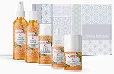 LilyAna Naturals Vitamin C Skincare Gift Set - Brightening and Anti-Aging Skin Care Products - Vitamin C Serum and Hyaluronic Acid - 5 Piece Set