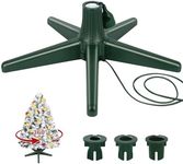 Vexalify Christmas Tree Stand, 360 ° Rotating Christmas Tree Stand with 3 Trunk Diameter Adapters, Sturdy Base, Supports Artificial Trees up to 7.8 Feet, for Artificial Christmas Trees