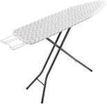 Amazon Basics Full-Size Ironing Board - 4-Leg Fold-Up, Chevron Removable Cover