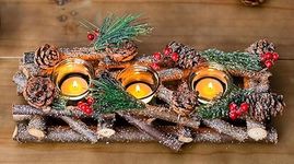 Marco Paul Christmas Decorations Room Decor, Candle Holder, Indoor Ornaments for Home, Christmas Table Centrepiece, Dinner Set, Kitchen Light, Table Decorations Centrepiece